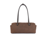 Lancaster Tressé Cube Sac Rectangle En Cuir Tressé 530-68 Marron