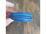 Bracelet homme 5 lanières cuir bleu