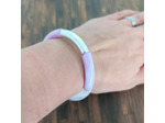 Bracelet tube tons rose blanc argenté 32mm