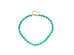 Collier turquoise/doré