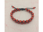 Bracelet double rang en perles de Jade orange