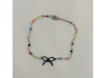 Bracelet nœud multi-couleurs/argenté