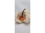 Pendentif cornaline en forme de coeur avec cordon olpa1276