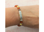 Bracelet message "Family" en pierres naturelles