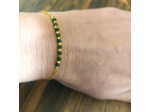 Bracelet en acier inox Vert émeraude-doré