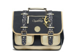 Caméléon Vintage Fantasy Girl Cartable 38cm Navy Gold Léopard