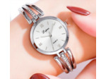 Montre quartz pour femme, strass incrustés