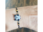 Bracelet Miyuki hibou noir/gris