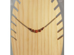 Collier corail rouge/jaspe rouge/doré