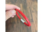 Bracelet homme cuir rouge