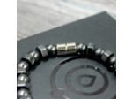 Collier magnétique noir hématite