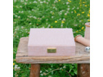 Maison Scarlett Anne Boite A Bijoux En Lin Rose