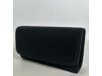 Farfouillette Pochette De Mariage A Rabat Brillante Et Rigide Noir