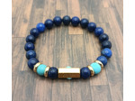 Bracelet œil porte bonheur Lapis lazuli/Turquoise