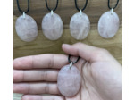 Pendentif quartz rose argent