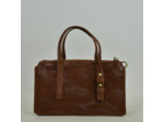 Mila Louise Lya BB Petit Sac à main Cuir Résille Cognac
