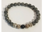 Agate noire, labradorite