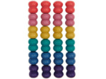 Perles de macramé en bois, arc en ciel