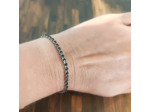 Bracelet strass argenté-noir