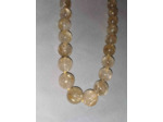 Collier quartz rutile qualité extra perles 14mm x 45cm