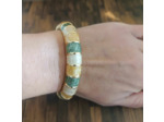 Bracelet jonc tendance Doré-multicolore marbré