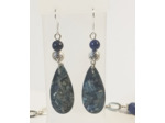 Parure bleu-argent lapis lazuli