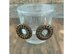 Boucles d'oreilles en bois rosace