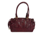 Farfouillette Sac Shopping Effet Brillant Prune