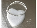 Bracelet perles striées 2,5 mm en argent 925ème