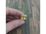 Bague en acier Inox Doré 4 lignes