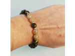 Bracelet ajustable œil de tigre / citrine