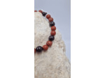 Bracelet jaspe rouge grenat OLPA920
