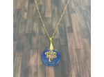 Pendentif Lapis lazuli arbre de vie doré