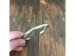 Bracelet jonc en acier Inox feuille Argenté