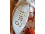 Sac à dos Pochon pour enfant, modèle blanc et terracotta, petite biche rose