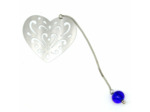 Marque-page coeur bleu
