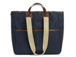Bleu de Chauffe Cabas Musette Cuir Et Toile Meline Marine bm