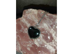 Collier metal coeur Onyx