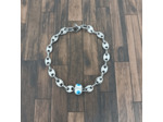Bracelet grain de café et œil porte bonheur en acier inoxydable