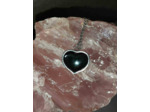 Collier metal coeur Onyx