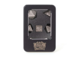 Lot 7 dés métal 16mm (boite métal) - Electroplated Nickel