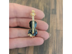 Broche violon noir et strass