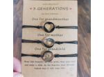 3 bracelets 3 générations cœur