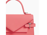 Le Tanneur Emilie Sac à main moyen double rabat cuir Flamingo