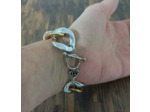 Bracelet gros maillons doré/argenté 29mm