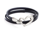 Bracelet cuir cœur