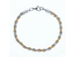 Bracelet à maillons en acier inoxydable et titane