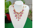 Collier Casandra rose-beige en ivoire végétal