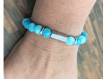 Bracelet "Love" Jade bleu