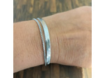 Bracelets en acier inox chaîne maille serpentine 2 rangs